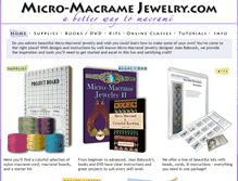 Tablet Screenshot of micro-macramejewelry.com